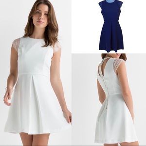 Francesca's dina be Navy Blue Grayson Lace Dress S